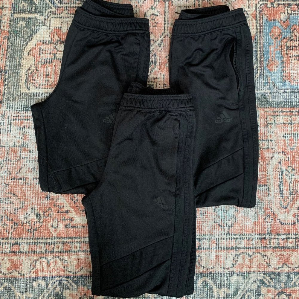 3 pairs boys youth black Adidas Pants